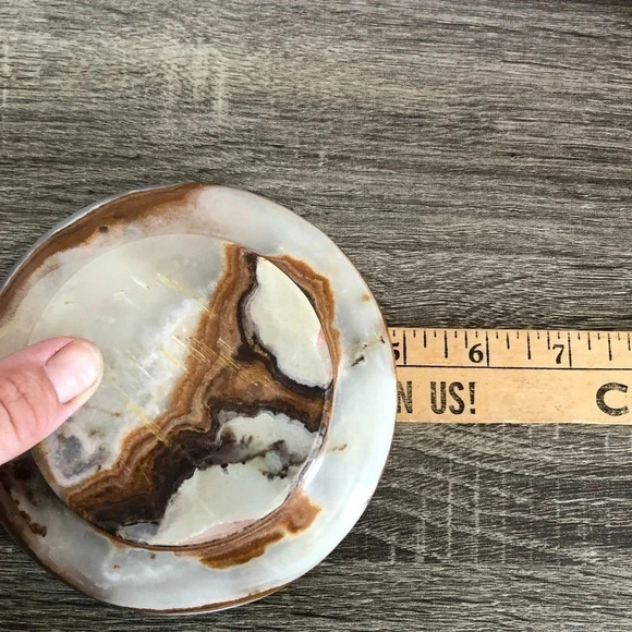 Vtg Banded Onyx Teacup with Saucer - Picture 10 of 12